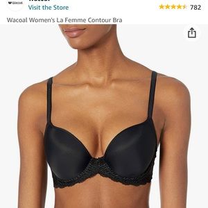 Wacoal La Femme Black Bra 32C Lace NWT